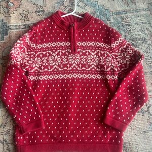 Kids large Red Fair Isle Sweater